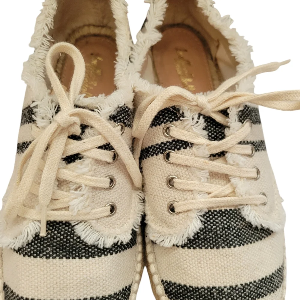 Loeffler Randall Alfie Striped Platform Espadrille Size 6/36